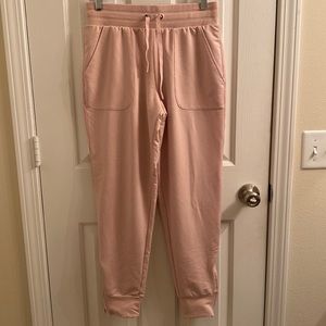 Medium ASICS Pastel Pink Jogger/Sweatpants with zipper on size of ankle